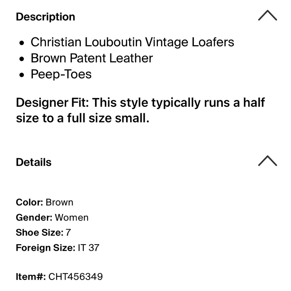 Christian Louboutin Brown Patent Peep-Toe Flat - Picture 8 of 8